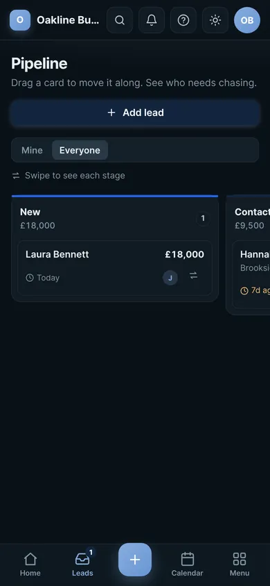 The pipeline on a phone