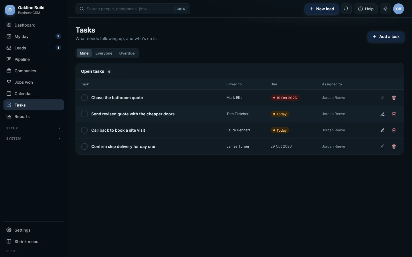 Tasks